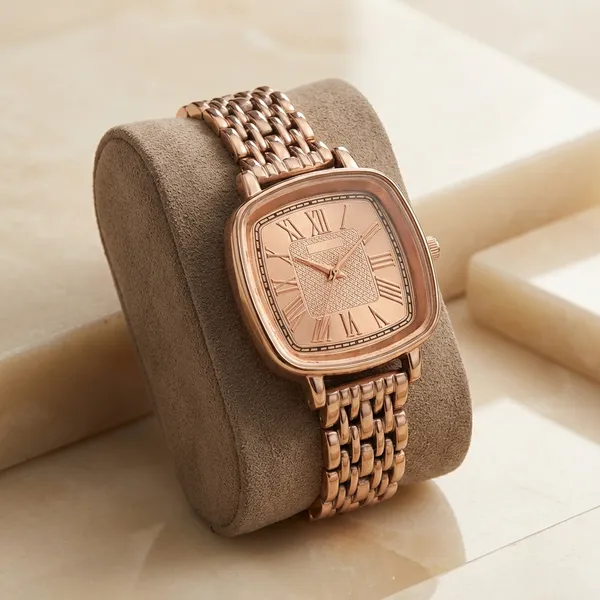 Rose_Gold_Square_Dial_Analog_Watch_With_Bracelet_Strap_For_Women