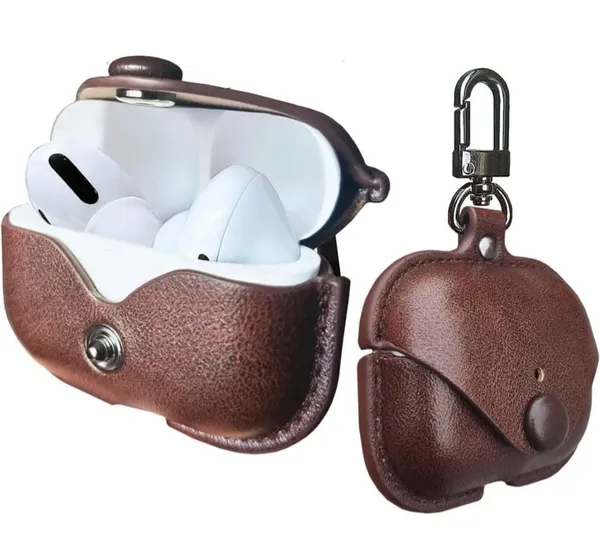 Protective_Case_for_AirPods_Pro_2,_Brown_(Airpods_Not_Included,_Artificial_Leather)