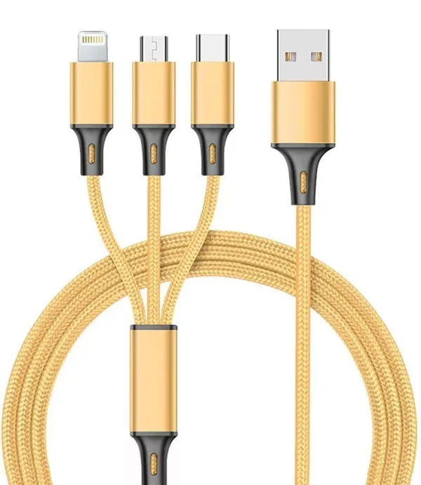 3_In_1_Cable_1.2_M_Copper_Fast_Charging_Cable_For_Mobile_Phones_With_Multipurpose_Cable__And__Premium_Material_Compatible_With_Smart_Phone_And_Ios_And_Android_And_Gold_And_One_Cable