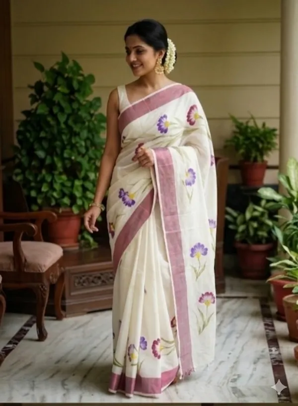 Sugandha_Floral_Pink_Saree_For_Women