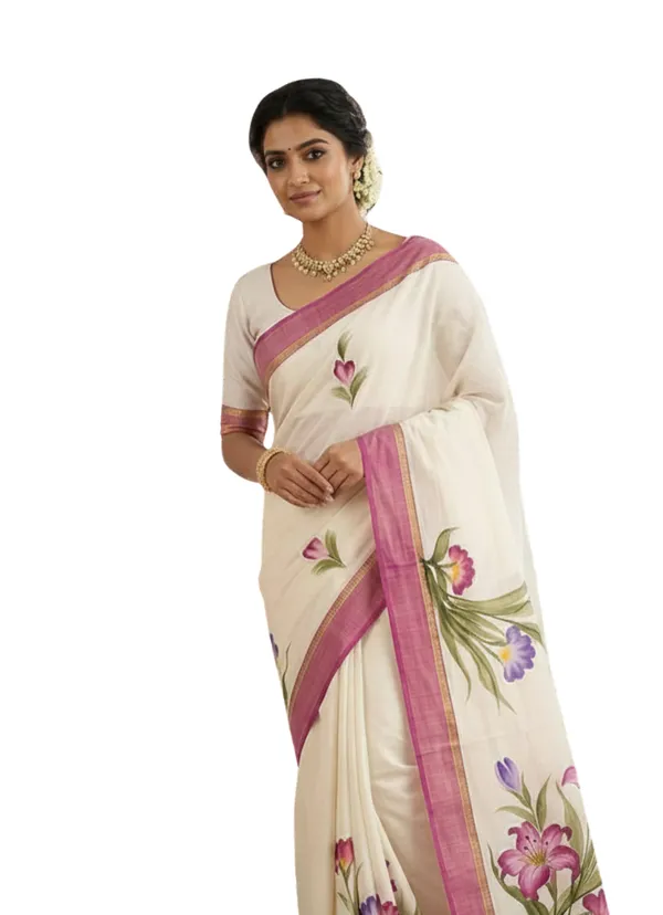 Sugandha_Floral_Pink_Saree_For_Women