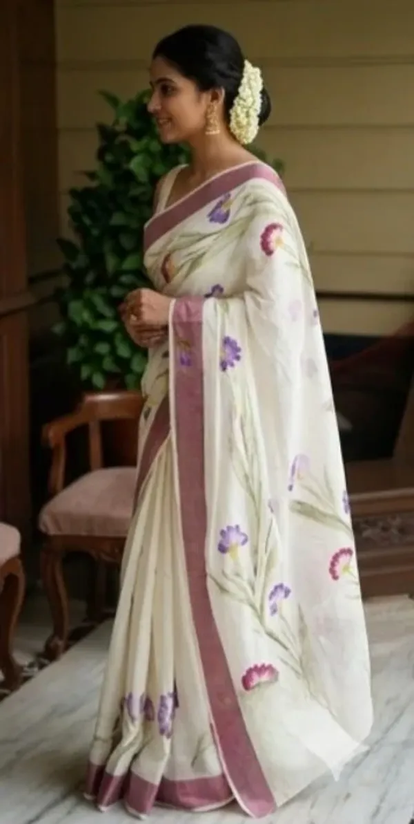 Sugandha_Floral_Pink_Saree_For_Women