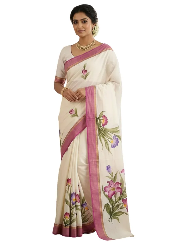Sugandha_Floral_Pink_Saree_For_Women