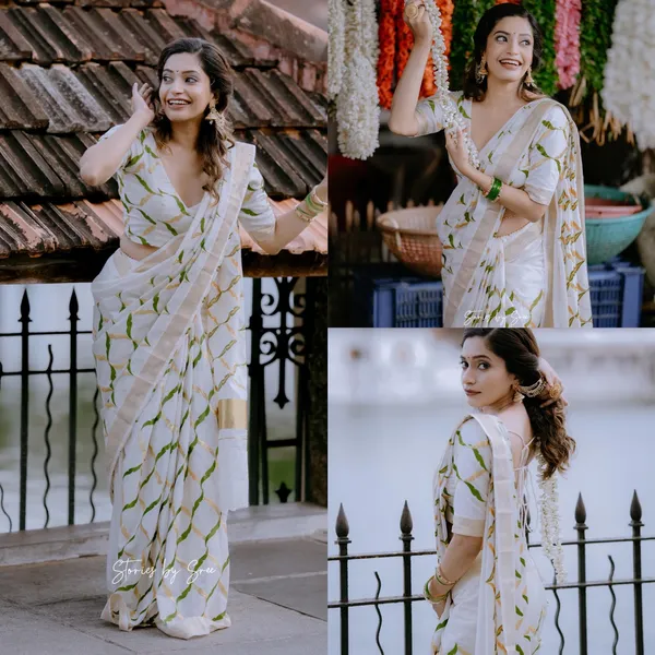 Off-White_Chain_Saree_For_Women