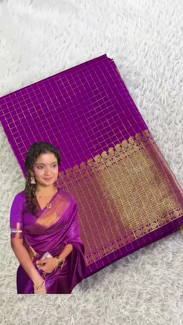 Anna_Ben_Inspired_Jari_Checks_Saree_For_Women