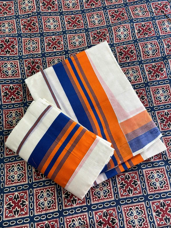 Double_Color_Katikara_Set_Mundu_And_Blouse_For_Women