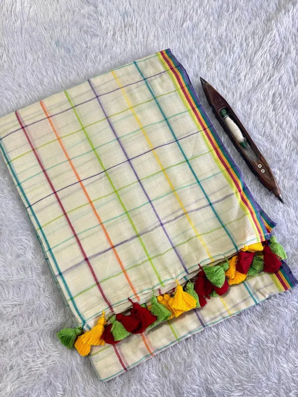 Multicolor_Checks_Mul_Cotton_For_Women