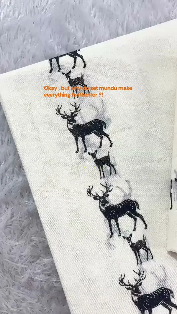 Deer_Printed_Cotton_Set_Mundu_For_Women