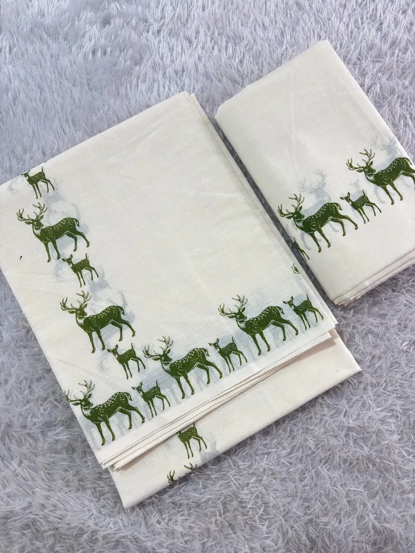 Deer_Printed_Cotton_Set_Mundu_For_Women