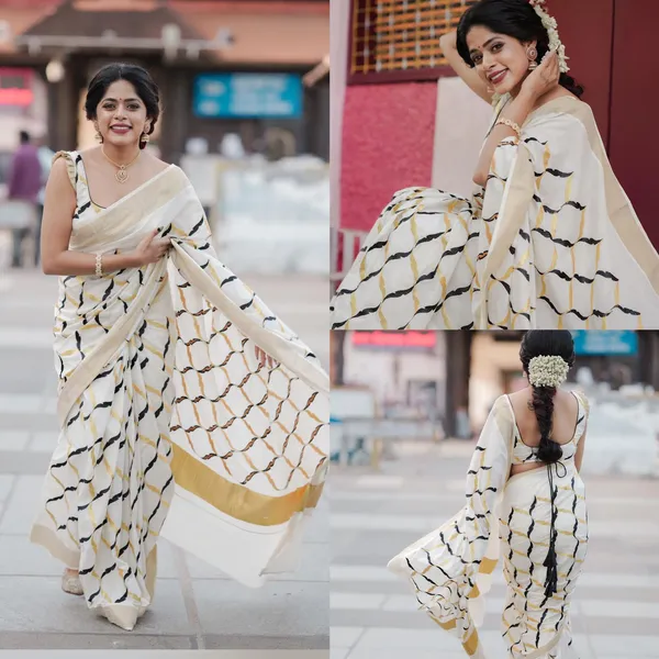 Off-White_Chain_Saree_For_Women