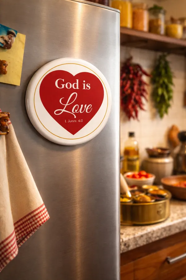 Gospel_Threads_God_Is_Love_Fridge_Magnet_|_1_John_4:8_Christian_Love_Scripture_Metal_Magnet_India_|_Faith_Love_Kitchen_Decor_Gift_for_Believers_&_Families