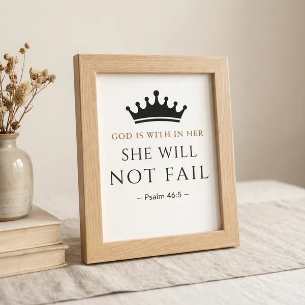 Gospel_Threads_She_Will_Not_Fail_Wooden_Wall_Frame_|_Psalm_46:5_Christian_Women_Decor_India_|_Faith_Empowerment_Gift_For_Her