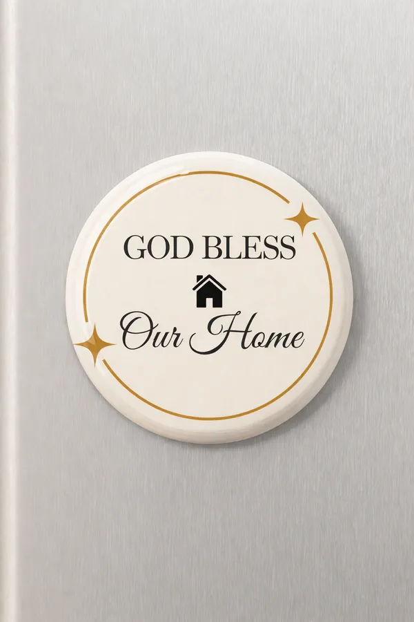 Gospel_Threads_God_Bless_Our_Home_White_Fridge_Magnet_|_Christian_Home_Blessing_Metal_Magnet_India_|_Faith_Housewarming_Kitchen_Decor_Gift_for_Christian_Families