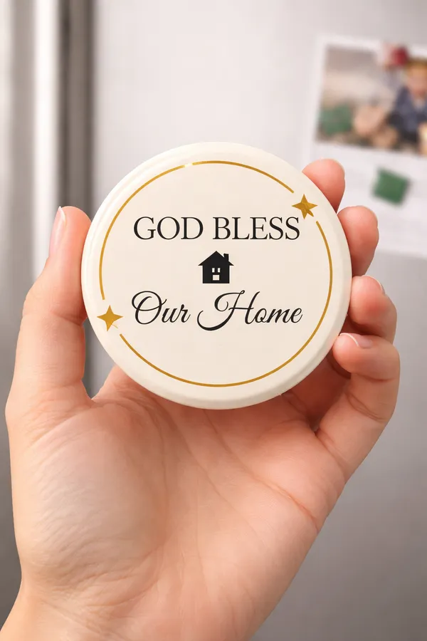 Gospel_Threads_God_Bless_Our_Home_White_Fridge_Magnet_|_Christian_Home_Blessing_Metal_Magnet_India_|_Faith_Housewarming_Kitchen_Decor_Gift_for_Christian_Families