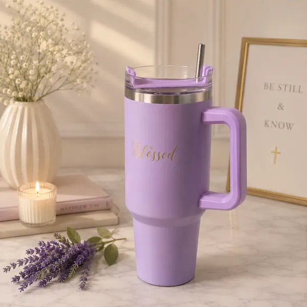 Blessed_40oz_Insulated_Tumbler_with_Handle_&_Straw_Lavender
