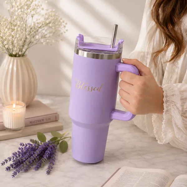 Blessed_40oz_Insulated_Tumbler_with_Handle_&_Straw_Lavender