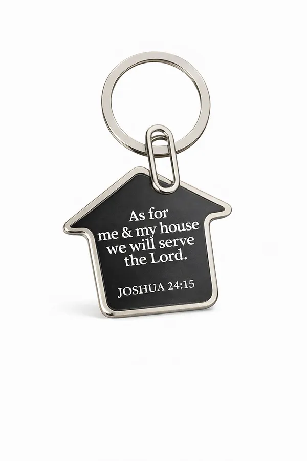 Gospel_Threads_Christian_Steel_House_Keychain_|_As_For_Me_And_My_House_Scripture_Keychain_India_|_Faith_Home_Blessing_Keychain_Housewarming_Gift_for_Christian_Families