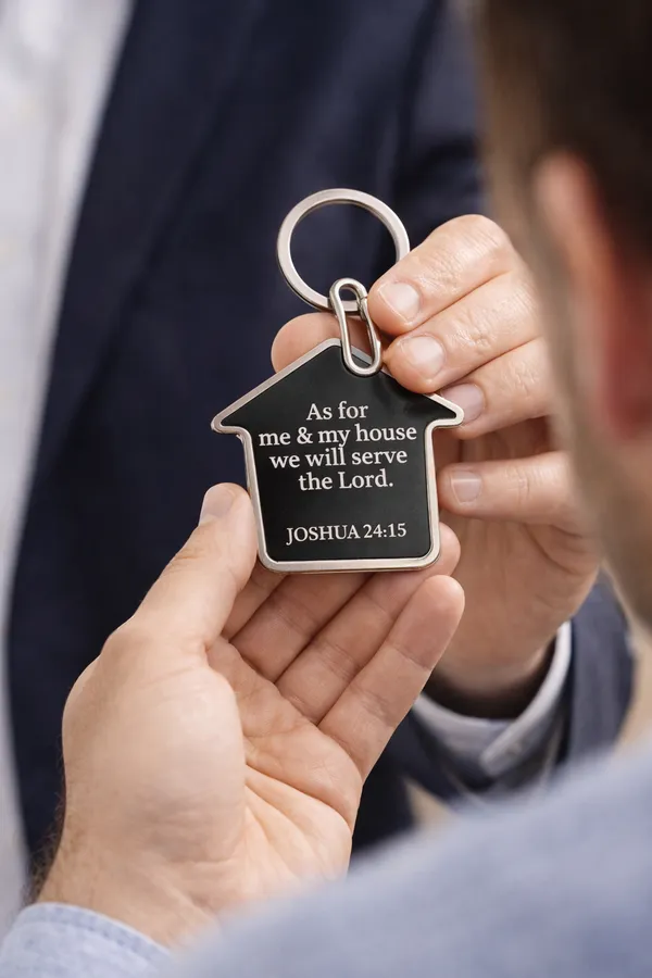 Gospel_Threads_Christian_Steel_House_Keychain_|_As_For_Me_And_My_House_Scripture_Keychain_India_|_Faith_Home_Blessing_Keychain_Housewarming_Gift_for_Christian_Families