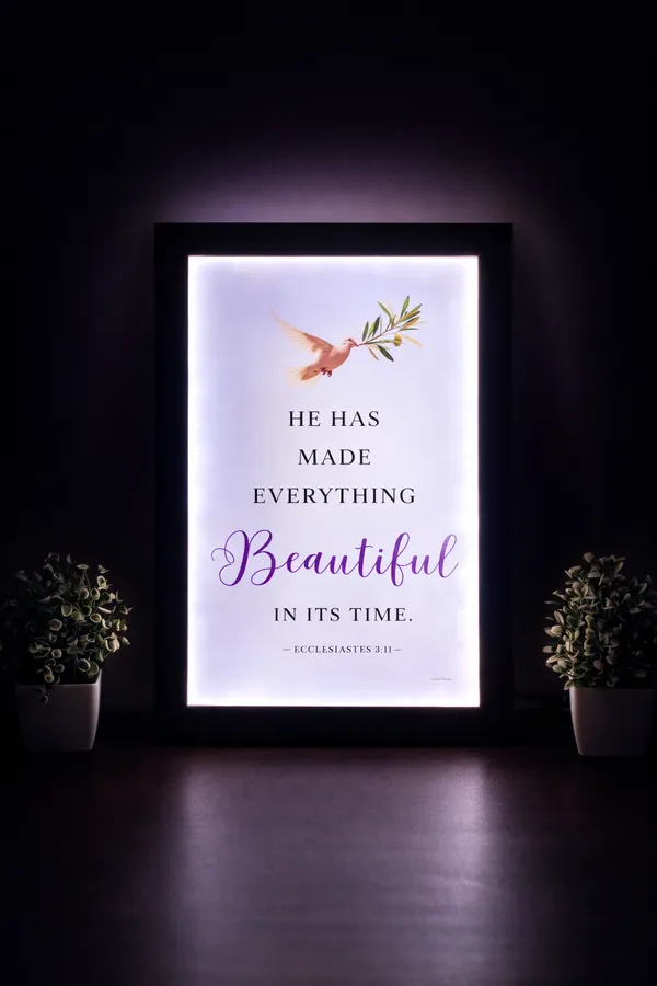 Gospel_Threads_Illuminated_LED_Scripture_Frame_|_He_Has_Made_Everything_Beautiful_|_Ecclesiastes_3:11_|_8x12_Inch_Christian_LED_Wall_Frame_|_Matte_Day_Glow_Night