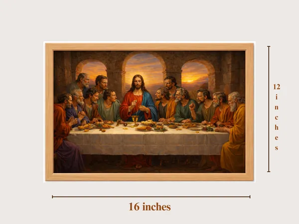 The_Last_Supper_Handcrafted_Wood_Wall_Frame_|_Premium_Glossy_Christian_Wall_Decor_India_|_Matthew_26:26_|_16×12_inch_Scripture_Art_Frame_