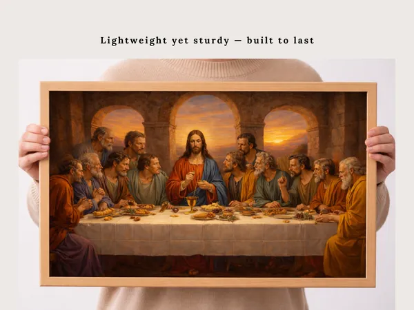 The_Last_Supper_Handcrafted_Wood_Wall_Frame_|_Premium_Glossy_Christian_Wall_Decor_India_|_Matthew_26:26_|_16×12_inch_Scripture_Art_Frame_