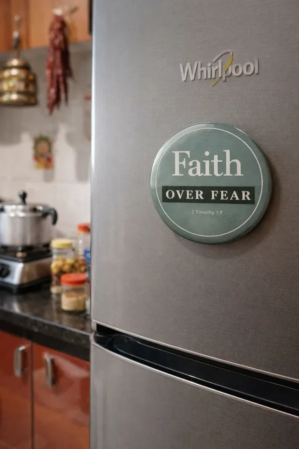 Gospel_Threads_Faith_Over_Fear_Fridge_Magnet_|_1_John_4:18_Christian_Anxiety_Relief_Faith_Metal_Magnet_India_|_Courage_Encouragement_Gift_for_Believers_Battling_Fear_Anxiety_&_Worry