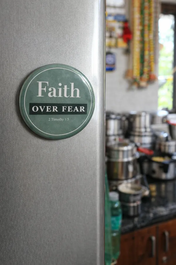 Gospel_Threads_Faith_Over_Fear_Fridge_Magnet_|_1_John_4:18_Christian_Anxiety_Relief_Faith_Metal_Magnet_India_|_Courage_Encouragement_Gift_for_Believers_Battling_Fear_Anxiety_&_Worry
