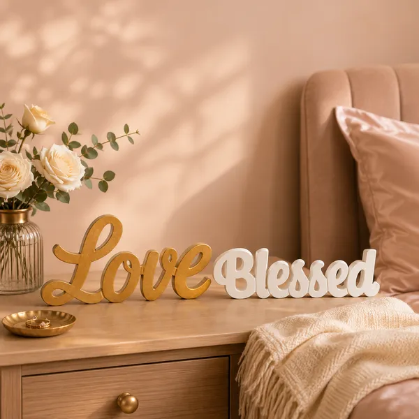 Love_&_Blessed_—_Gold_Metallic_&_White_Wooden_Word_Art_Set_|_Handcrafted_Christian_Home_Décor_|_Friendship_Day_Gift_|_Love_&_Gratitude_Duo