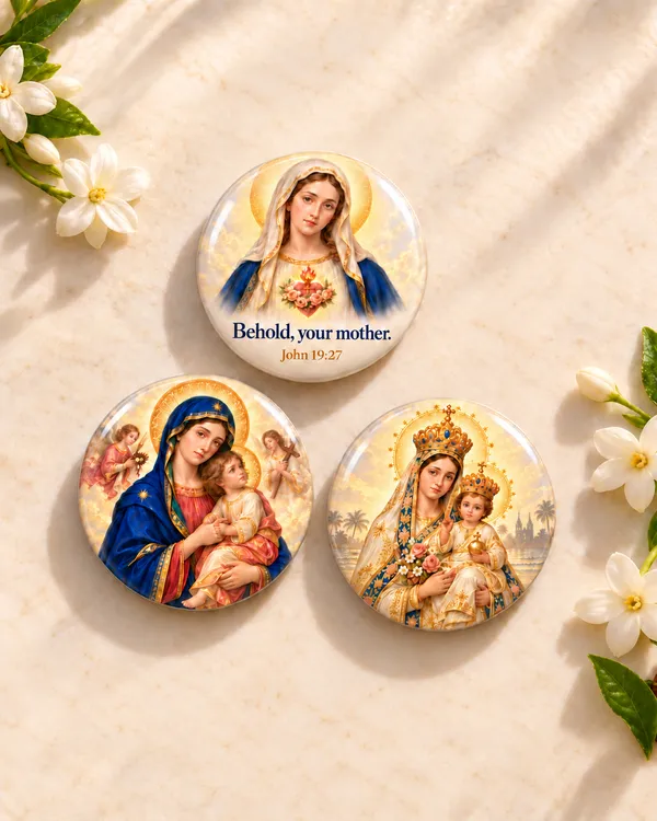 Mother_Mary_Fridge_Magnet_Set_of_3_–_Immaculate_Heart,_Perpetual_Help_&_Velankanni_Matha