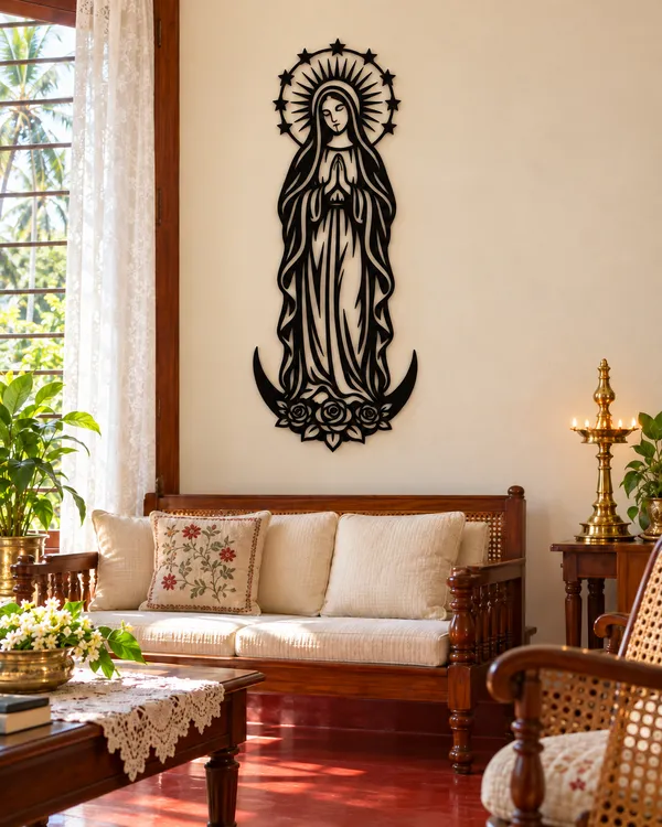 Mother_Mary_Metal_Wall_Art,_2_ft_|_Black_Laser-Cut_Decor