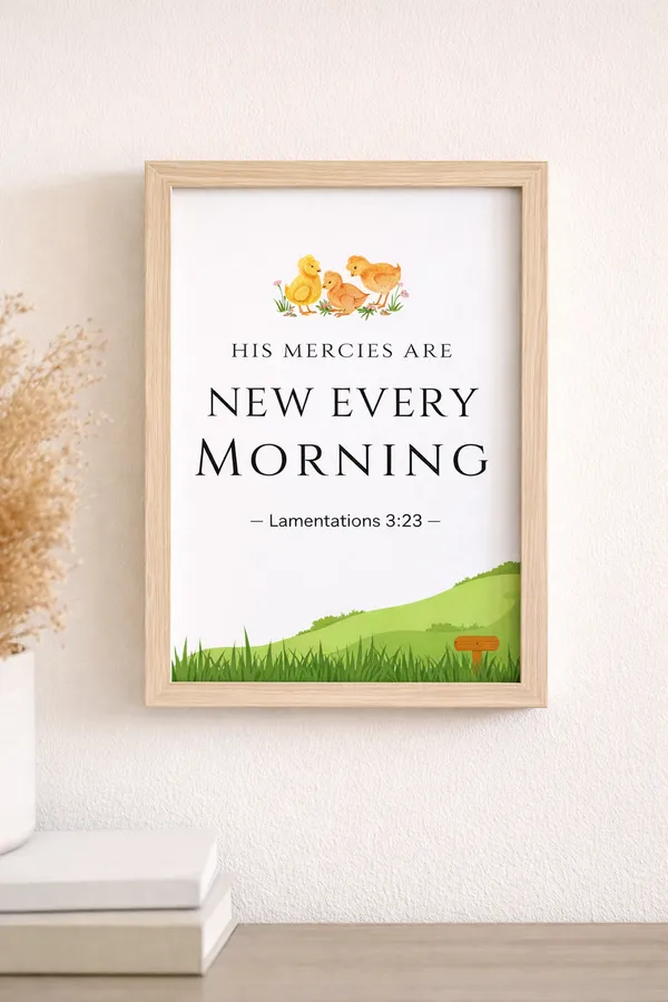 Gospel_Threads_His_Mercies_Are_New_Every_Morning_Wooden_Frame_|_Lamentations_3:23_Christian_Wall_Decor_India_|_Faith_Morning_Inspiration_Gift
