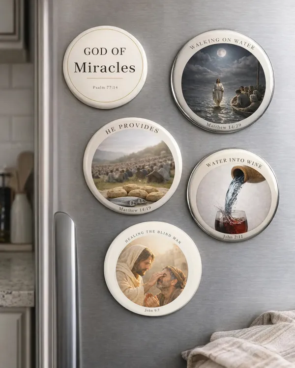 Gospel_Threads_Jesus_Miracles_Fridge_Magnet_Set_Pack_of_5_|_Christian_Scripture_Metal_Magnets_India_|_Faith_Miracle_Story_Return_Gift_for_Churches_Sunday_Schools_&_Homes
