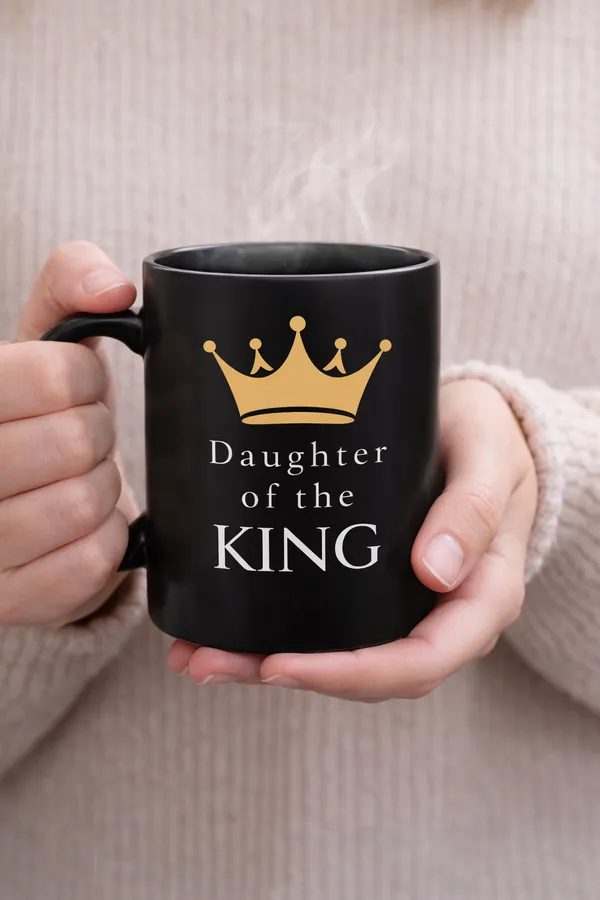 Gospel_Threads_Daughter_Of_The_Highest_King_Black_Ceramic_Mug_|_Christian_Women_Royalty_Faith_Mug_India_|_Scripture_Empowerment_Gift_for_Girls_&_Women