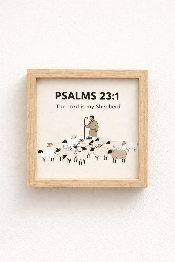 Gospel_Threads_The_Lord_Is_My_Shepherd_Small_Wooden_Desk_Frame_|_Psalm_23:1_Christian_Desk_Decor_India_|_Faith_Office_Gift