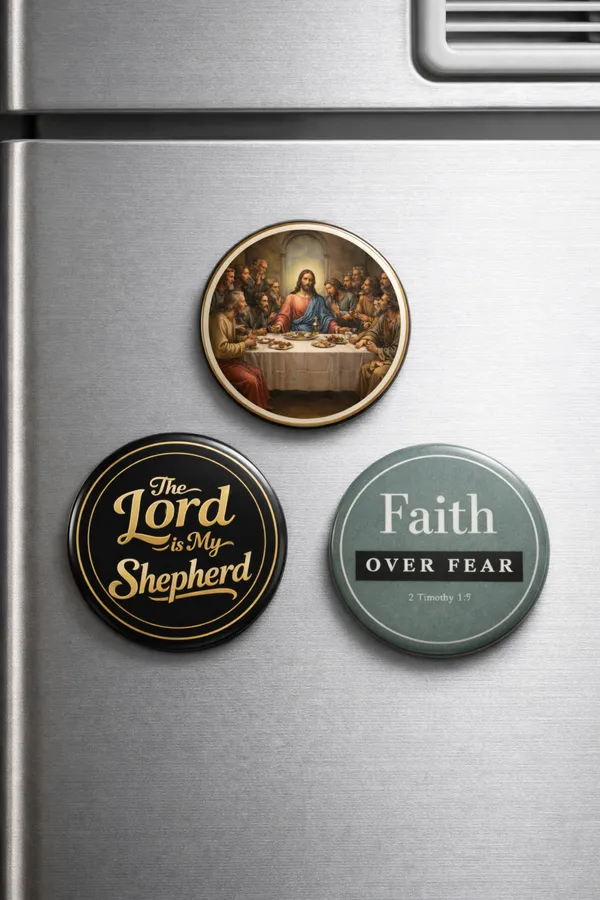 Gospel_Threads_Faith_Set_Fridge_Magnets_Pack_of_3_|_1_John_4:18_Christian_Encouragement_Metal_Magnet_India_|_Anxiety_Relief_Faith_Gift_for_Believers_Going_Through_Challenges