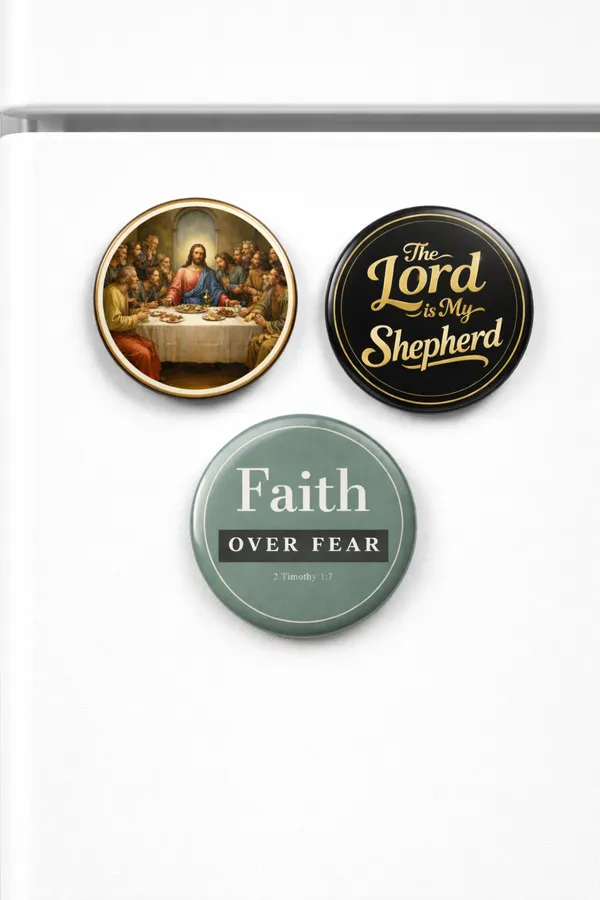 Gospel_Threads_Faith_Set_Fridge_Magnets_Pack_of_3_|_1_John_4:18_Christian_Encouragement_Metal_Magnet_India_|_Anxiety_Relief_Faith_Gift_for_Believers_Going_Through_Challenges