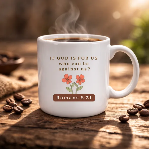 Gospel_Threads_If_God_Is_For_Us_Who_Can_Be_Against_Us_White_Ceramic_Mini_Mug_|_Romans_8:31_Christian_Scripture_Mug_India_|_Faith_Encouragement_Gift_for_Believers