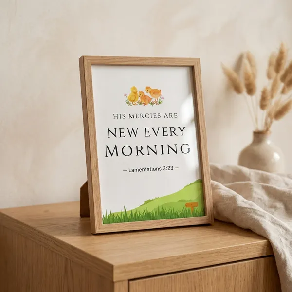 Gospel_Threads_His_Mercies_Are_New_Every_Morning_Wooden_Frame_|_Lamentations_3:23_Christian_Wall_Decor_India_|_Faith_Morning_Inspiration_Gift