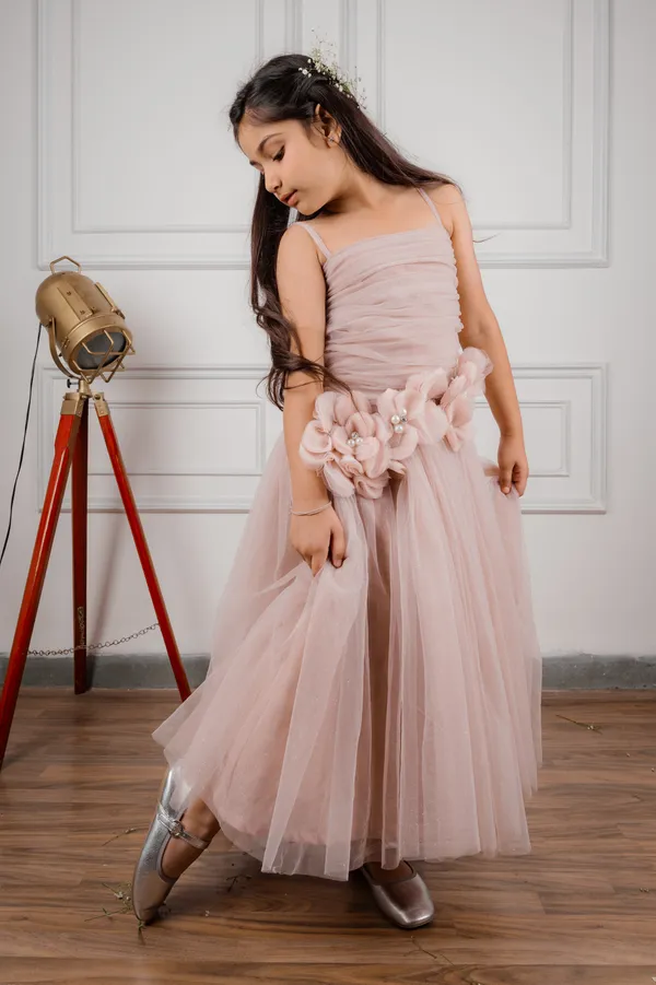 Cream_Tulle_Premium_Gown_For_Kids