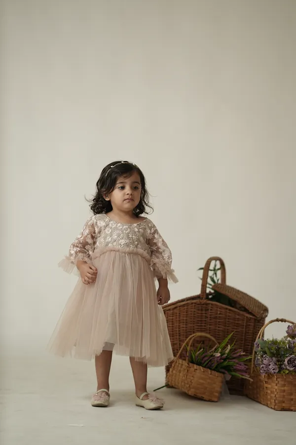 Cream_Tulle_Premium_Dress_For_Kids
