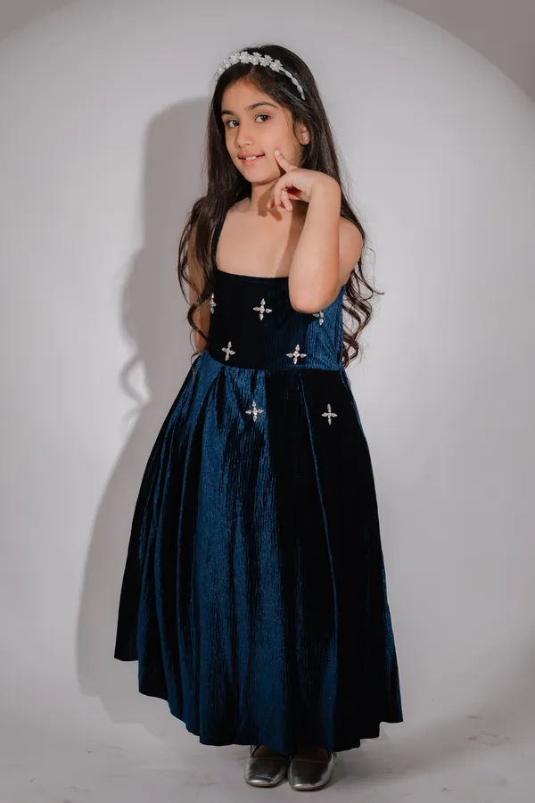 Rani_Blue_Tulle_Premium_Gown_For_Kids