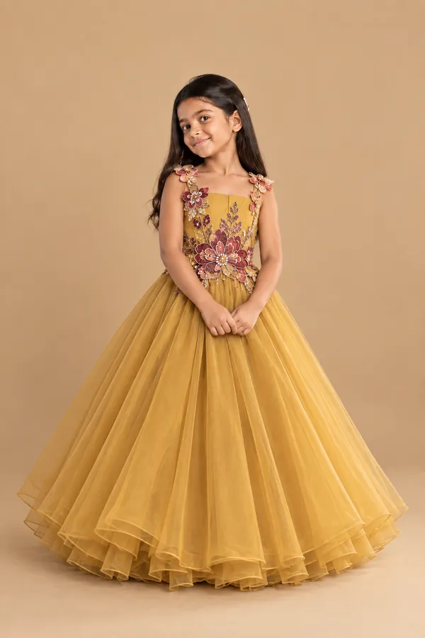 Girls_yellow_cutwork_floral_dress
