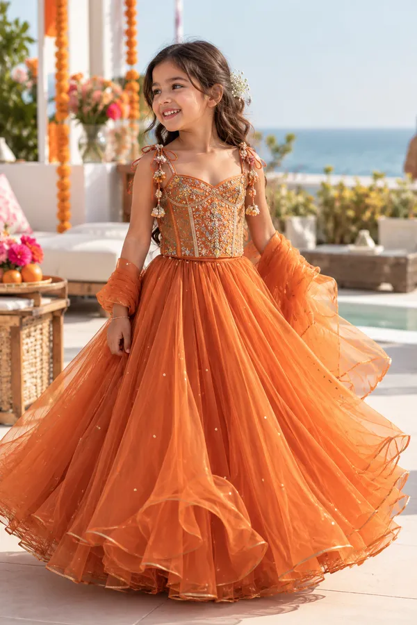Girls_corset_orange_lehenga