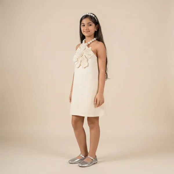 Beige_Tulle_Premium_Dress_For_Kids