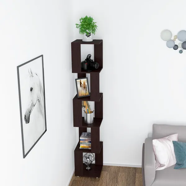 Rosebell_Wenge_Engineered_Wood_Corner_Floor_Standing_Shelf_For_Home_Decor
