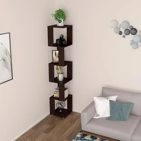 Rosebell_Wenge_Engineered_Wood_Corner_Floor_Standing_Shelf_For_Home_Decor
