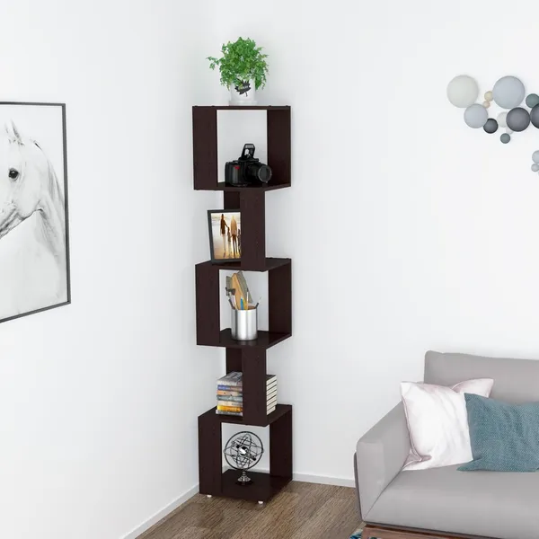 Rosebell_Wenge_Engineered_Wood_Corner_Floor_Standing_Shelf_For_Home_Decor