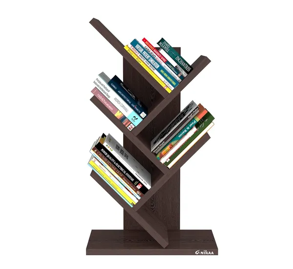 Rosebell_Wenge_Engineered_Wood_Tree_Bookshelf_For_Home_Decor