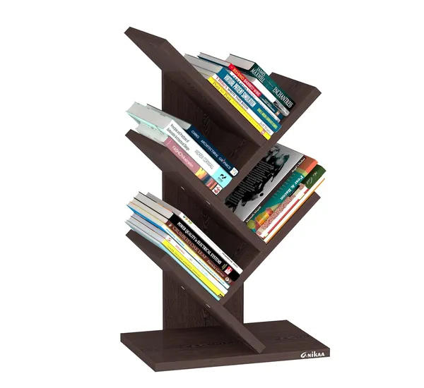 Rosebell_Wenge_Engineered_Wood_Tree_Bookshelf_For_Home_Decor