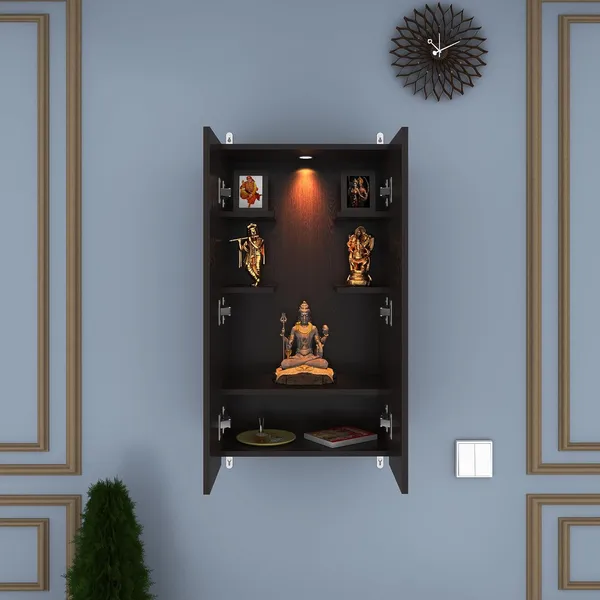 Rosebell__Wenge_Engineered_Wood_Wall_Temple_Shelf_For_Home_Decor